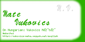 mate vukovics business card